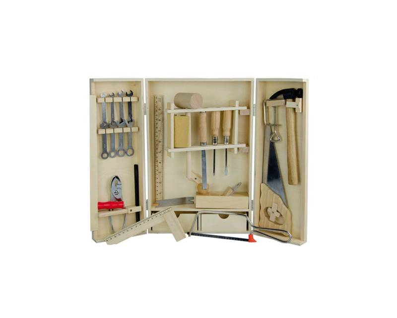 Pebaro Werkzeugtasche Pebaro 462 Starter Werkzeugkasten für Kinder, 25 Teile in Holzbox von Pebaro