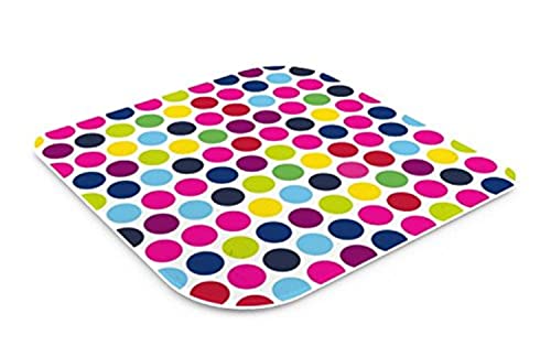 Pebbly 99-14TRID Dotty Untersetzer aus Hartglas, 16 x 16 cm von Pebbly