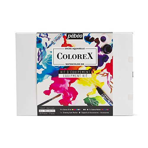 PEBEO 417430 Zeichen-und Illustrations-Set Aquarellfarbe, 10 Farben, 20 ml, 4 Colorex Marker und 18 Zubehörteile, Détails EN Beschreibung:, Non Applicable PEBEO 417430 Zeichen-und Illustrations-Set Aquarellfarbe, 10 Farben, 20 ml, 4 Colorex Marker und 18 Zubehörteile, Détails EN Beschreibung:, Non Applicable von PEBEO