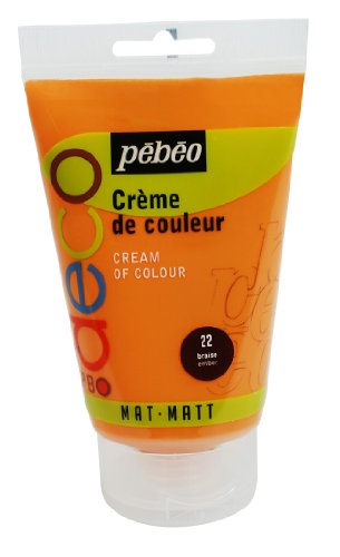 Pébéo 093122 Deko Creme-Farbe 1 Tube, Glut 110 ml von Pébéo