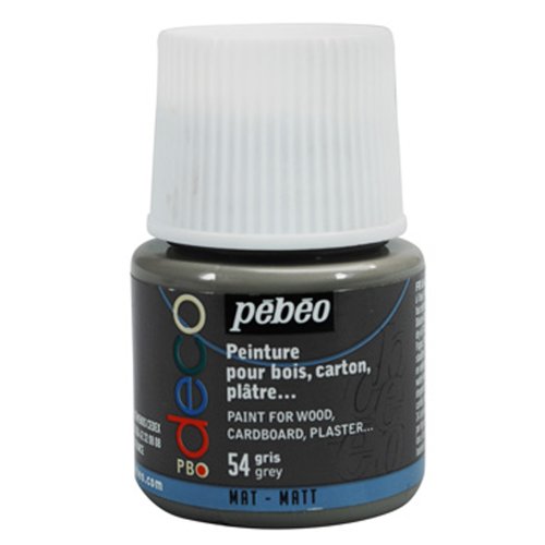 Pébéo 204054 Dekoacrylfarbe, Matt, 45 ml, Grau, 1 Flasche von Pébéo