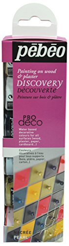 Pebeo 753413 pbo Deco Entdeckungsset 6 x 20 ml, perlmuttfarben von Pebeo