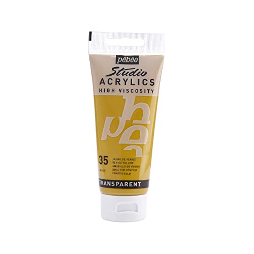 Pébéo - Acrylic Fine Studio Acrylics - Acrylfarbe für Künstler - Farbe für Profis und Anfänger - Leuchtende und pigmentierte Farbe - Venedig-Gelb - 100 ml von Pébéo