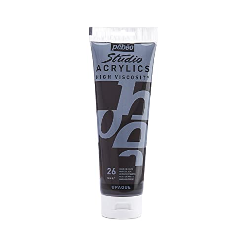 Pébéo - Acrylic Fine Studio Acrylics - Acrylfarbe für Künstler - Farbe für Profis und Anfänger - Leuchtende und pigmentierte Farbe - Marsschwarz - 250 ml Pébéo - Acrylic Fine Studio Acrylics - Acrylfarbe für Künstler - Farbe für Profis und Anfänger - Leuchtende und pigmentierte Farbe - Marsschwarz - 250 ml von PEBEO