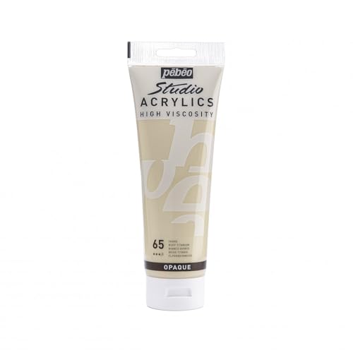 Pébéo - Acrylic Fine Studio Acrylics - Acrylfarbe für Künstler - Farbe für Profis und Anfänger - Leuchtende und pigmentierte Farbe - Elfenbein - 250 ml von Pébéo