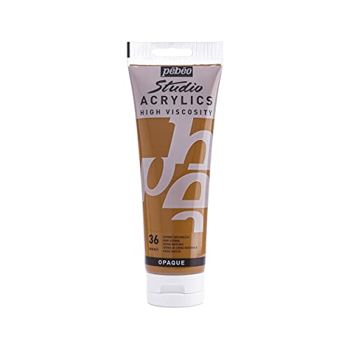 Pébéo - Acrylic Fine Studio Acrylics - Acrylfarbe für Künstler - Farbe für Profis und Anfänger - Leuchtende und pigmentierte Farbe - Natürliche Siena - 250 ml von Pébéo