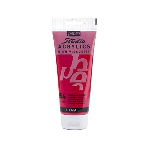 Pébéo Acrylic Fine Acrylics Künstler Profis und Anfänger-Leuchtende und pigmentierte Farbe Iridescent-100 ml 100 ml Studio Acrylfarbe, Acryl, Rot Blau Iridescent, 100 Milliliters von Pébéo