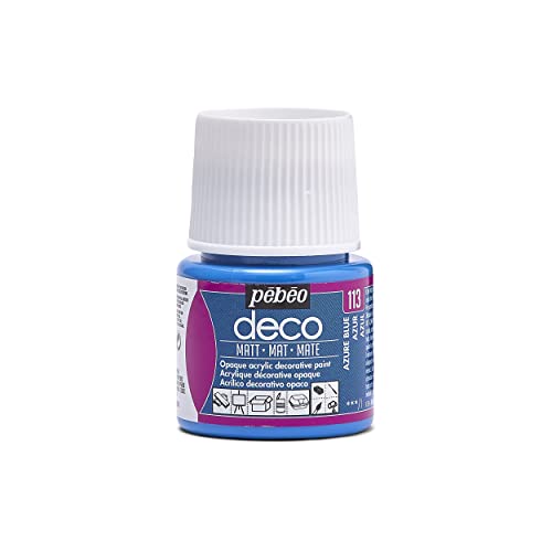 Pebeo Deco matt, azurblau, 45 ml von Pebeo