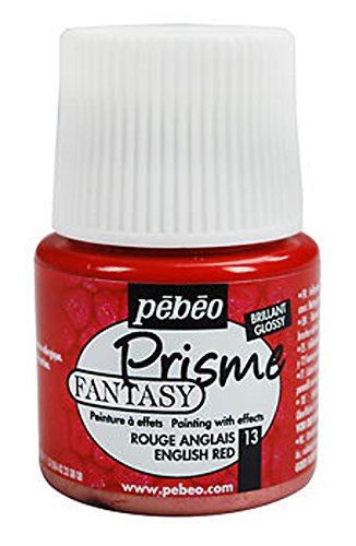 Pebeo Fantasy Prisme Multi Oberfläche Craft Paint 45 ml Töpfe English Red von Pebeo