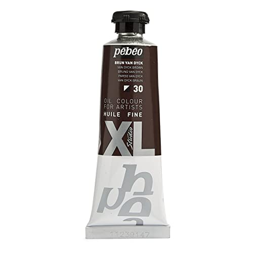 Pébéo - Feines Öl XL 37 ML - Ölgemälde - Ideal für Anfänger oder Profis - Fine Art Malerei - Feine Qualität - Pébéo Ölgemälde - Brun Van Dyck - 37 ml von PEBEO