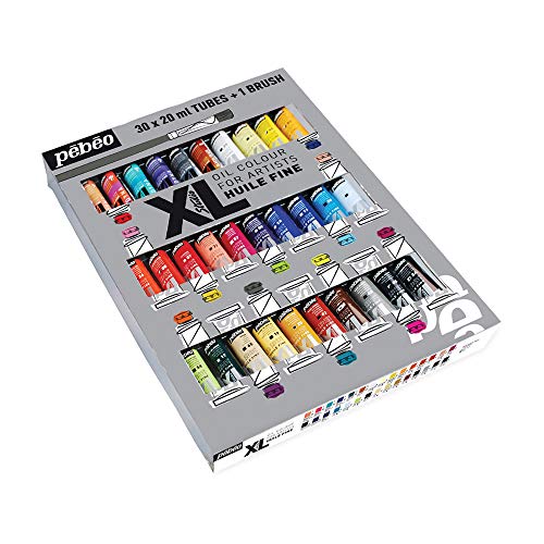 Pebeo Set aus 30 feinen Ölgemälden + Bürstenpinsel - 30 x 20 ml Pebeo Set aus 30 feinen Ölgemälden + Bürstenpinsel - 30 x 20 ml von PEBEO