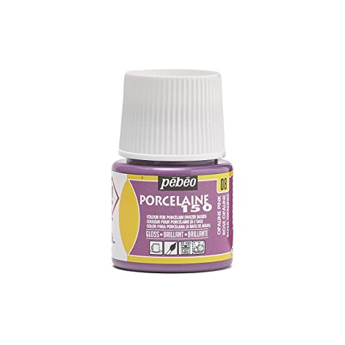 Pebeo Porcelaine 150 Porzellanfarbe, 45 ml, Opalrosa von Pébéo