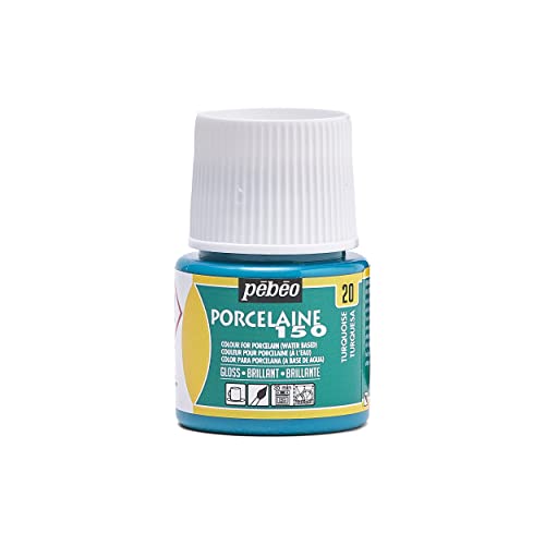 Pebeo Porcelaine 150 Porzellanfarbe, 45 ml, Türkis von Pébéo