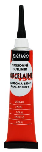 Pebeo Porcelaine 150 Porzellanfarbe/Konturenfarbe, 20 ml, Koralle von Pébéo