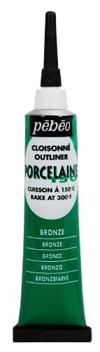 Pebeo Porcelaine 150 Porzellanfarbe Konturenfarbe, 20 ml, Bronzegrün von Pébéo