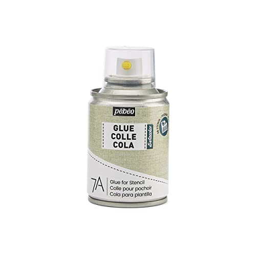 Pébéo - Repositionierbarer Kleber 7A Spray - Zum Ankleben von 7A Leinen Schablonen auf Textilien - Natürliche und synthetische Gewebe - Hilfsmittel für die Textilgestaltung Pébéo - Repositionierbarer Kleber 7A Spray - Zum Ankleben von 7A Leinen Schablonen auf Textilien - Natürliche und synthetische Gewebe - Hilfsmittel für die Textilgestaltung von PEBEO