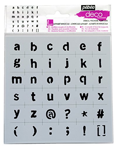 Pébéo Schablone Alphabet Kleinbuchstaben von Pébéo