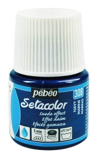 Pebeo Setacolor Textilfarbe, 45ml Colours Suede Effect Navy von PEBEO