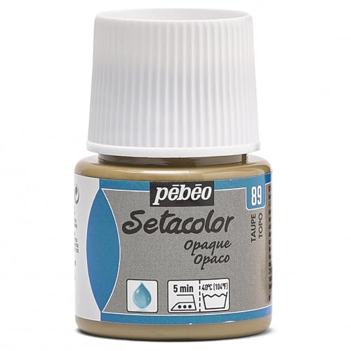 Pebeo Setacolor Textilfarbe, deckend, 45 ml, Taupe, Taupe von Pébéo