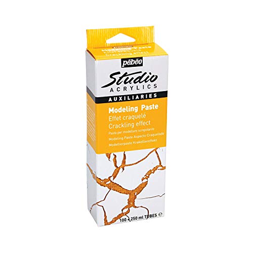 Pébéo Studio Acryl Modellierpaste Knistereffekt, Weiß, 2-teiliges Set, 350 von Pébéo