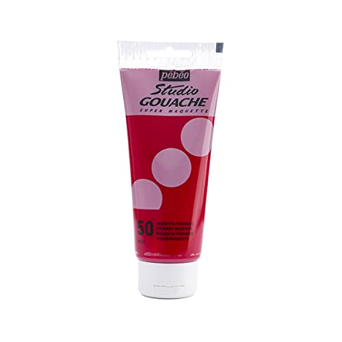 Pébéo - Studio Gouache 100 ml - Professionelle Gouache-Farbe, Gouache-Farben, deckende und pigmentierte Gouache-Malfarben - Magenta Primär - 100 ml von Pébéo