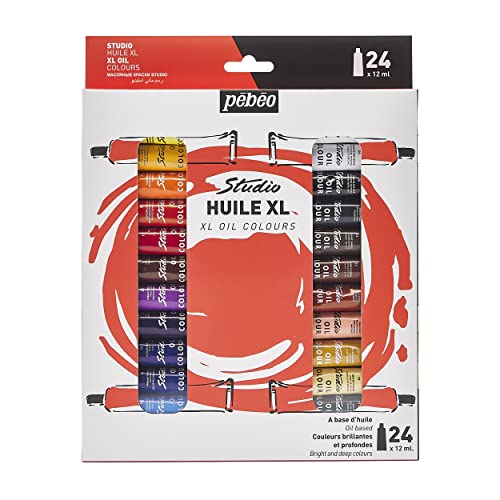 Pébéo - XL Oil Studio - Hochwertiges Ölfarben-Set für Profi- und Hobbykünstler - 24 Farben, 12 ml von Pébéo