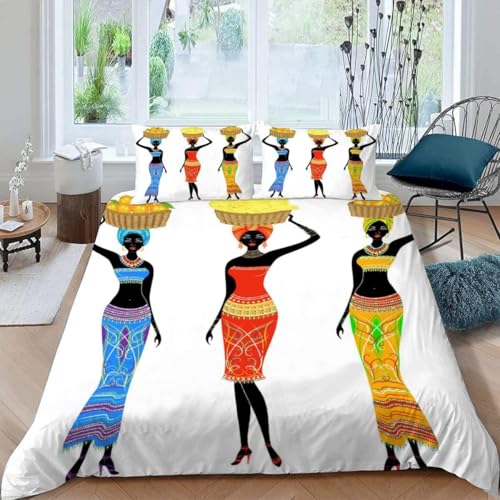 Pechiwuo Bettwäsche 155x200 cm Afrika Bettwäsche-Sets Afrikanische Kultur Bettbezug Winter Weiche Mikrofaser Bettwäsche-Set Bettbezug 155x200 cm + 2 Kissenbezug 80x80 cm S358 Pechiwuo Bettwäsche 155x200 cm Afrika Bettwäsche-Sets Afrikanische Kultur Bettbezug Winter Weiche Mikrofaser Bettwäsche-Set Bettbezug 155x200 cm + 2 Kissenbezug 80x80 cm S358 von Pechiwuo