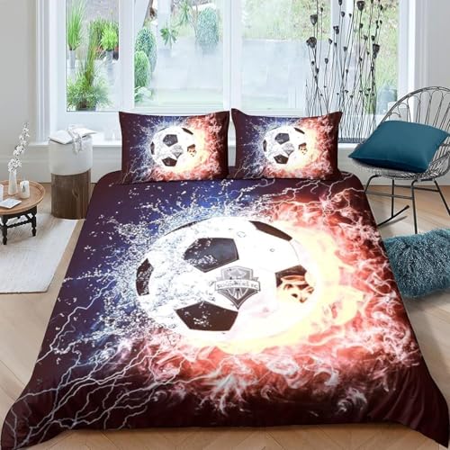 Pechiwuo Bettwäsche 155x200 cm Fußball Bettwäsche-Sets Soccer Bettbezug Winter Weiche Mikrofaser Bettwäsche-Set Bettbezug 155x200 cm + 2 Kissenbezug 80x80 cm S378 Pechiwuo Bettwäsche 155x200 cm Fußball Bettwäsche-Sets Soccer Bettbezug Winter Weiche Mikrofaser Bettwäsche-Set Bettbezug 155x200 cm + 2 Kissenbezug 80x80 cm S378 von Pechiwuo