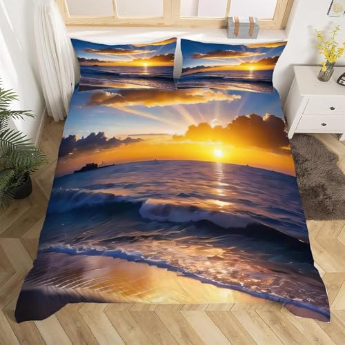 Pechiwuo Bettwäsche 155x200 cm Tropischer Bettwäsche-Sets Ozeanwelle Bettbezug Winter Weiche Mikrofaser Bettwäsche-Set Bettbezug 155x200 cm + 2 Kissenbezug 80x80 cm S398 Pechiwuo Bettwäsche 155x200 cm Tropischer Bettwäsche-Sets Ozeanwelle Bettbezug Winter Weiche Mikrofaser Bettwäsche-Set Bettbezug 155x200 cm + 2 Kissenbezug 80x80 cm S398 von Pechiwuo