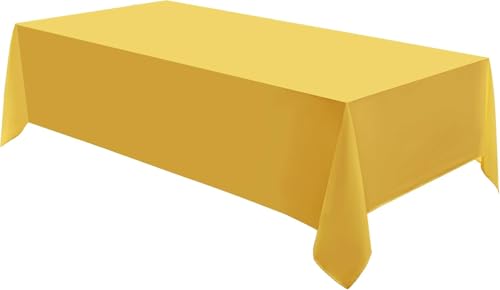 Pechiwuo Tischdecke Outdoor Gelb Wetterfest Tischdecke Abwaschbar 3D Gelb Tischdecken Polyester Wasserdicht Tischwäsche für Garten Küche Party Biertisch, 140x140 cm 5342v von Pechiwuo