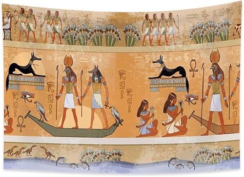 Pechiwuo Wandteppich Ägypten Wandbehang Wandtuch 3D Pharao Wandteppiche Groß 260 x 240 cm Runen Wandteppiche Aesthetic Tapestry Für Wohnzimmer Schlafzimmer Wohnheim Wanddeko B1670 von Pechiwuo