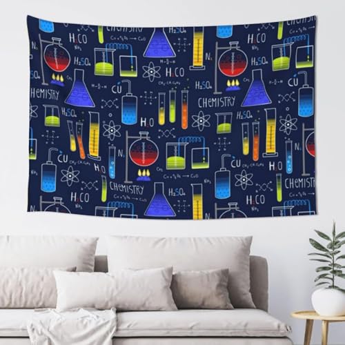 Pechiwuo Wandteppich Labor Wandbehang Wandtuch 3D Chemieexperiment Wandteppiche Groß 220 x 240 cm Experiment Wandteppiche Aesthetic Tapestry Für Wohnzimmer Schlafzimmer Wohnheim Wanddeko B2799 von Pechiwuo
