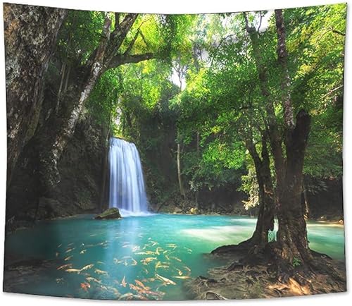 Pechiwuo Wandteppich Wald Wandbehang Wandtuch 3D Natur Wandteppich 200 x 150 cm Fallen Wandteppiche Aesthetic Tapestry Für Wohnzimmer Schlafzimmer Wohnheim Wanddeko B1925 von Pechiwuo