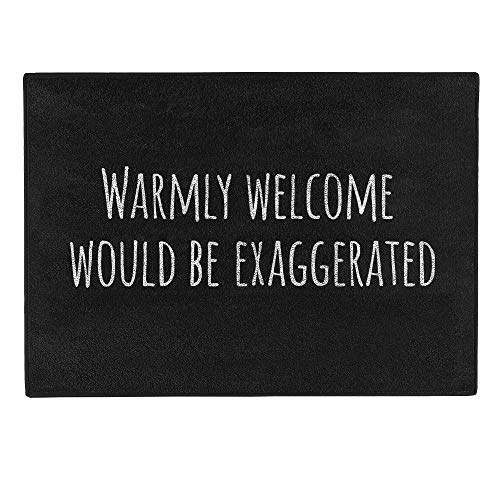 Pechkeks Misfortune Cookies Doormat ''Warmly Welcome'', 70 x 50 cm, Black von Pechkeks