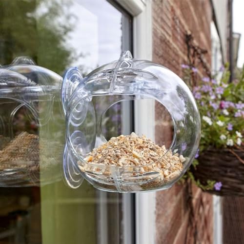 Peckish 60051263 Fenster-Vogelfutterstation, Natur, 14 x 12,5 x 12,5 cm von Peckish