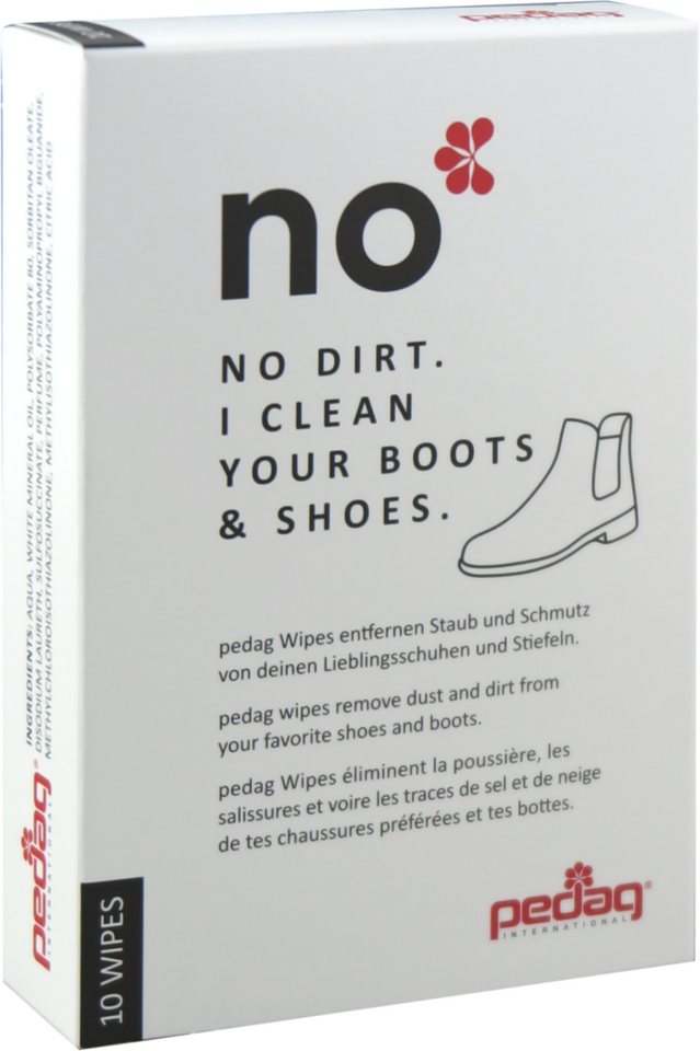 Pedag Schuhputzbürste Wipes No - 10 Reinigungstücher für Stiefel und Schuhe, (10-tlg) von Pedag