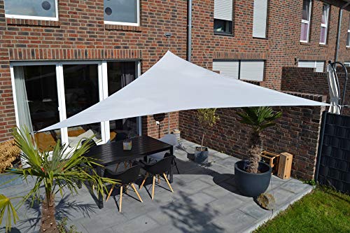 Peddy Shield Dreiecksegel, 360 x 360 cm, Silbergrau, Polyester, inklusive Befestigung, Grau von Floracord