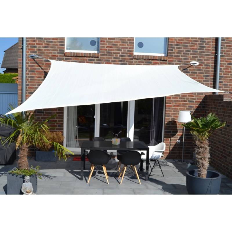 Floracord Vierecksonnensegel HDPE Cremeweiß 360 cm x 360 cm von Peddy Shield