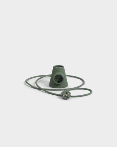 Pedestal Power Base 2 Fach Steckdose (Grün) | Stilvolle Design mit Doppelstecker für Steckdose | Mehrfachsteckdose mit Magnetfuß | Multisteckdose in exklusivem, hochwertigem Design von Pedestal