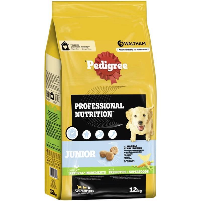 Pedigree Professional Nutrition Hundetrockenfutter Junior 12 kg Geflügel & Gemüse von Pedigree