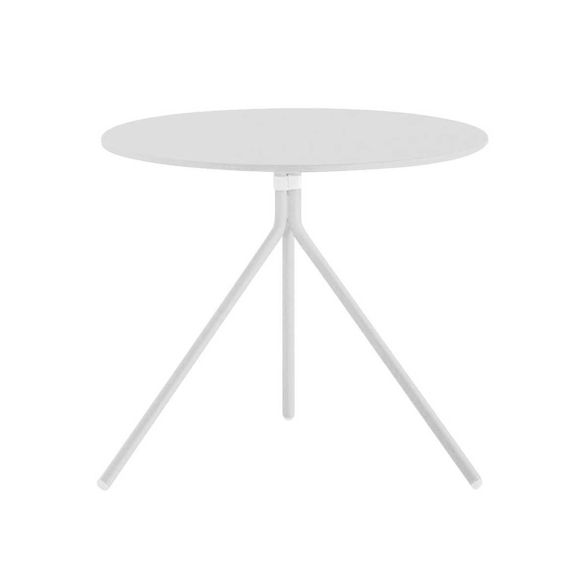 Pedrali - Nolita 5453 H480 Gartentisch rund H 49cm - weiß/lackiert/H 49cm/ Tischplatte Ø60cm/klappbar von Pedrali
