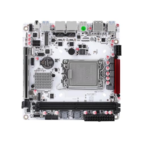 PeeliCeeli 8 Bay NAS Motherboard LGA 1700, Q670 Mini ITX Mainboard with 3 x PCIe4.0 M.2 NVMe, 8 x SATA3.0 Board DDR5 with i226-LM 2.5GbE, PCIe5.0x16, USB3.2, 16GB RAM 128GB SSD von PeeliCeeli