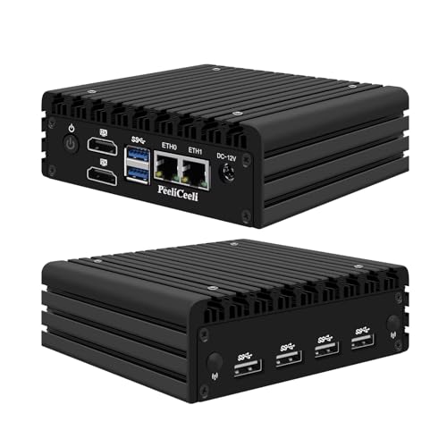 PeeliCeeli Fanless Mini PC Low Power X86-P5 i3 N305, 2 x i226-V 2.5GbE LAN Firewall Micro Appliance for Network Security, OPNsense Hardware with DDR5 8GB RAM 256GB SSD, USB 3.2 PeeliCeeli Fanless Mini PC Low Power X86-P5 i3 N305, 2 x i226-V 2.5GbE LAN Firewall Micro Appliance for Network Security, OPNsense Hardware with DDR5 8GB RAM 256GB SSD, USB 3.2 von PeeliCeeli