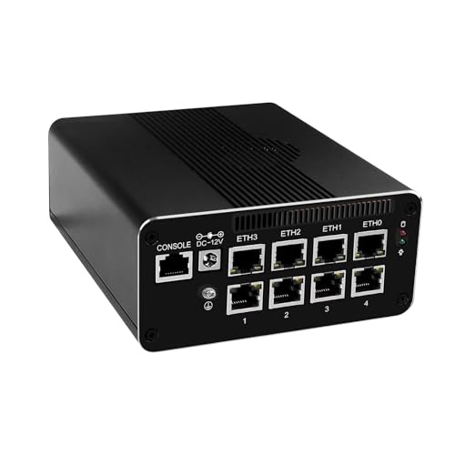 PeeliCeeli Mini PC Core i7 1185G7 Firewall Micro Appliance, Router PC, 8 x i226V 2.5GbE LAN, OPNsense Hardware, Console COM, HD, DP, Type-C for Display, 4K, DDR4 16G RAM 512G NVMe SSD von PeeliCeeli