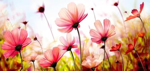 Diamond Painting Blumen Malen Nach Zahlen Erwachsene 5D Diamant Painting Bilder Kinder, DIY Diamond Painting Blumen Dimondpaintin Groß XXL Full Drill Cross Stickerei für Home Wanddeko Gifts 50x115cm von Peepezo