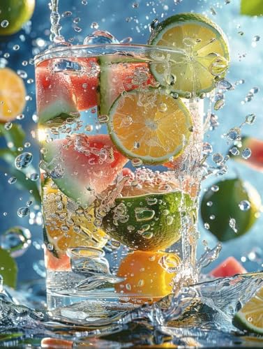 Diamond Painting Zitrone Diamond Painting Erwachsene Groß XXL 60x80cm Diamant Painting Bilder Set, 5D Diamond Painting Obst, DIY Cross Stickerei Diamond-Painting Basteln, Wandzimmer Deko Geschenk 5-6 von Peepezo