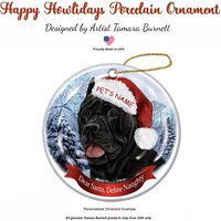 Cane Corso | Schwarz - Weihnachtsmütze Mit Weihnachtsmannanhänger von PegasusPetsCo