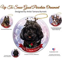 Cockapoo Black Up To Schnee Gute Verzierung von PegasusPetsCo