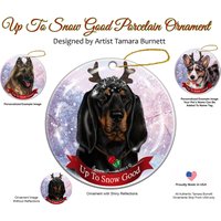Coonhound Black & Tan Up To Snow Gute Verzierung von PegasusPetsCo