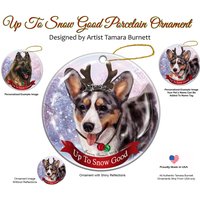 Corgis-Cardigan Blue Merle Und White Up To Snow Good Ornament Corgis-Cardigan Blue Merle Und White Up To Snow Good Ornament von PegasusPetsCo